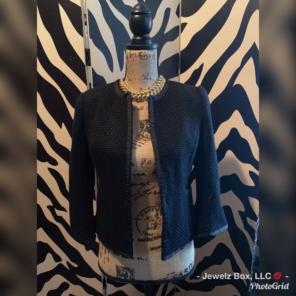 🌷 Mossimo Black Wool-Blend Blazer | Loop & Latch Closure | Size Small 🌷